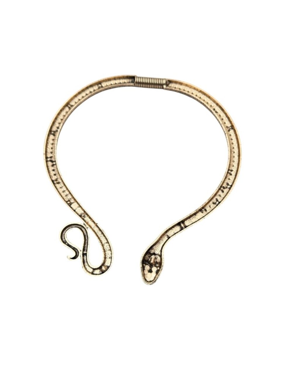 Snake Necklace Faux Pearl Pink Rhinestone Gold Tone Collar Statement Necklace - Picture 4 of 5
